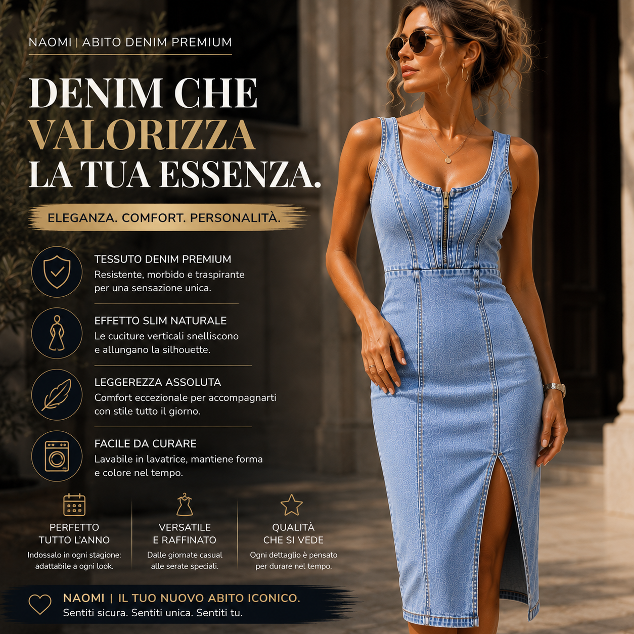 Naomi | Abito Denim Premium